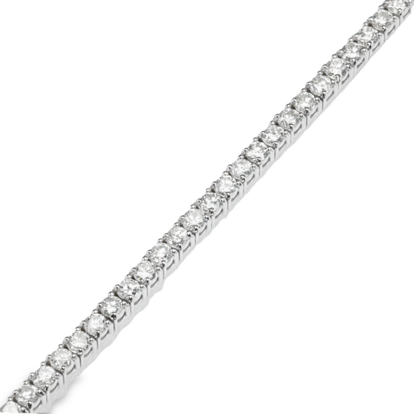 14K White Gold 2.95ctw Round Brilliant Diamond Tennis Bracelet - Dallas TX
