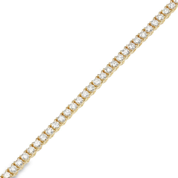 14K Yellow Gold 1.90ctw Round Brilliant Diamond Tennis Bracelet 7" - Dallas TX