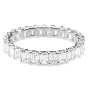 14K Gold Classic Emerald Cut Diamond Eternity Band Classic 16
