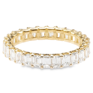 14K Gold Classic Emerald Cut Diamond Eternity Band Classic 15