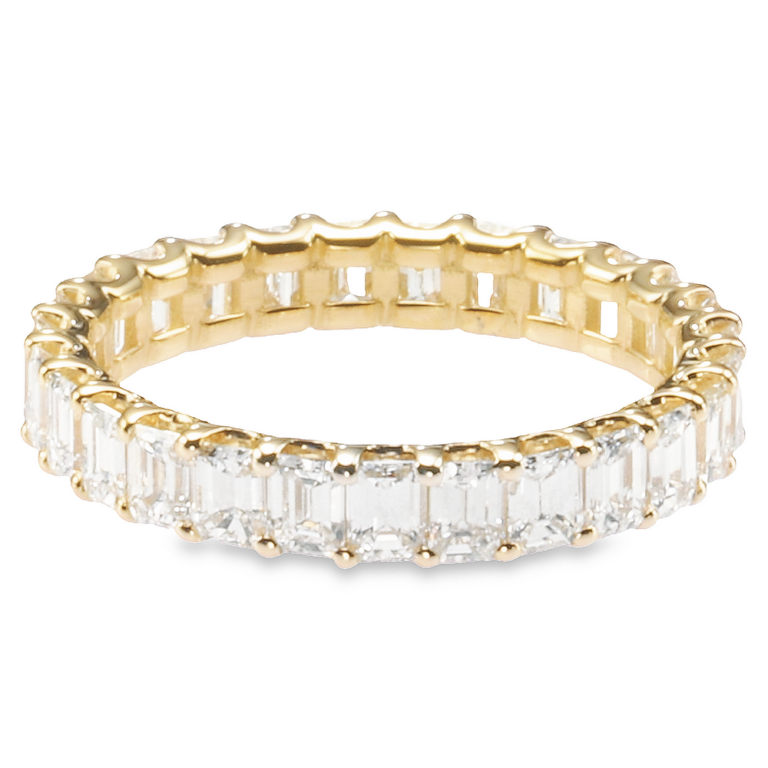 14K Gold Classic Emerald Cut Diamond Eternity Band Classic 7