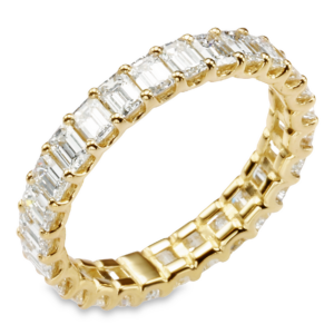 14K Gold Classic Emerald Cut Diamond Eternity Band