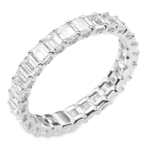 14K Gold Classic Emerald Cut Diamond Eternity Band