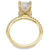 14K Yellow Gold 4-Prong Diamond Accented Open-Basket Engagement Ring - DFW | Mariloff Diamonds
