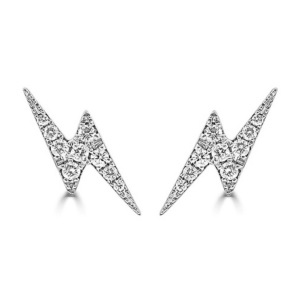 14K White Gold 0.13ctw Diamond Lightning Bolt Fashion Studs - Dallas TX | Mariloff