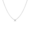 14K Gold Bezel Set Diamond Solitaire Pendant Necklace - Image 2
