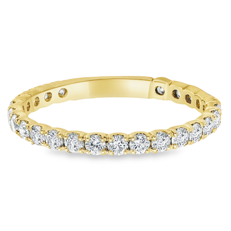 14K Gold 0.72ctw Shared-Prong Diamond Wedding Band Classic 10