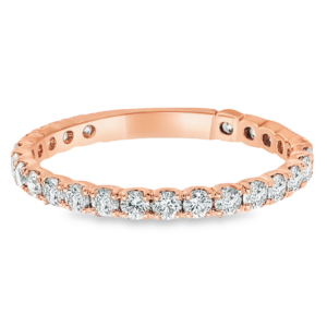 14K Gold 0.72ctw Shared-Prong Diamond Wedding Band Classic 12