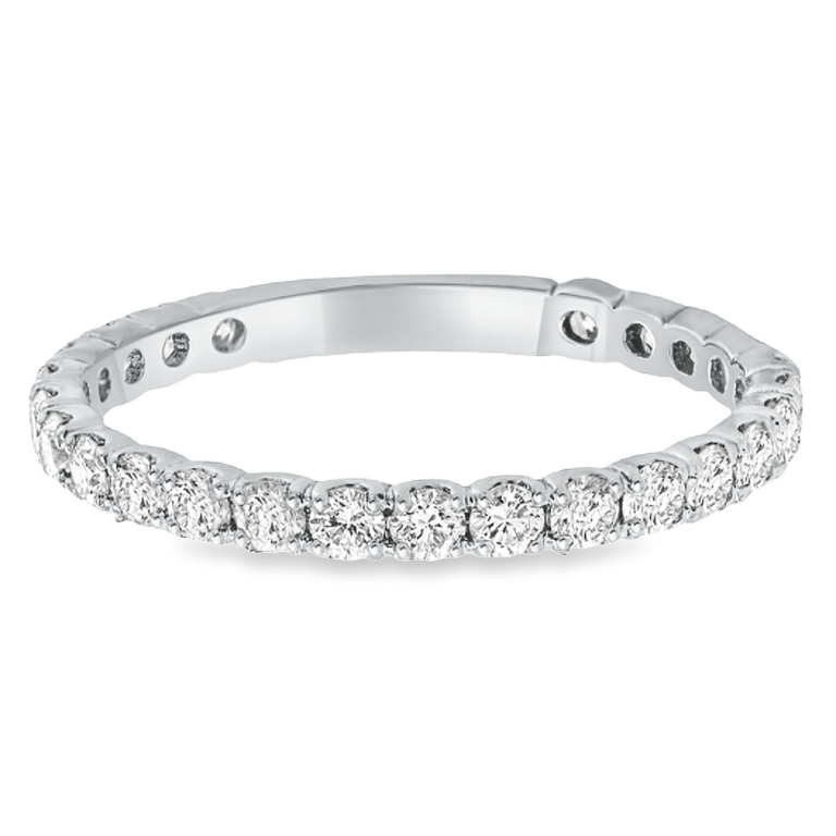 14K Gold 0.72ctw Shared-Prong Diamond Wedding Band Classic 11