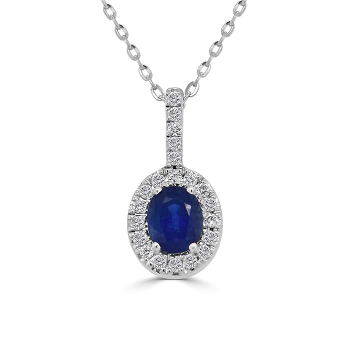 Blue sapphire deals pendant necklace