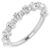 14K White Gold 1.20ctw Single Shared-Prong Diamond Band - Dallas TX
