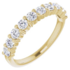 14K Yellow Gold 0.90ctw Shared-Prong Diamond Wedding Band - Dallas TX | Mariloff Diamonds