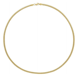 14K Yellow Gold Classic 3.3MM Cuban Link Chain Necklace 18