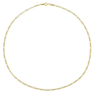 14K Yellow Gold Classic 1.9MM Figaro Chain Link Necklace 16