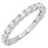 14K White Gold East-West Set Emerald Cut Wedding Band - 1.00ctw | Dallas TX