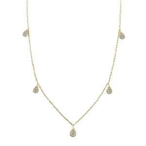 14K Pave Diamond by the Yard Station Necklace - Dallas | Mariloff Diamonds