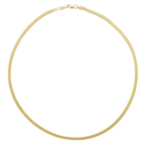 14K Yellow Gold Classic 2.8MM Herringbone Chain Necklace 16