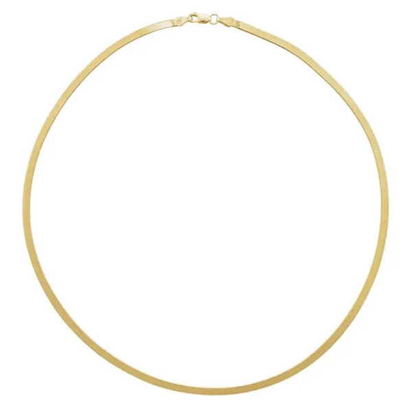 14K Yellow Gold Classic 2.8MM Herringbone Chain Necklace 16" - Dallas TX