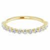 14K Gold 0.50ctw Single Shared-Prong Diamond Band Classic 8