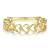 14K Gold Negative Space Heart Shape Stackable Band - Dallas TX
