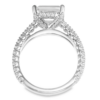 14K White Gold Hidden Halo East-West Pave Diamond Engagement Ring - Dallas TX