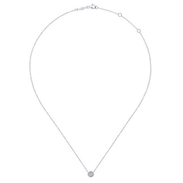 14K Beaded Round Bezel Set Diamond Pendant Necklace - Dallas TX | Mariloff Diamonds