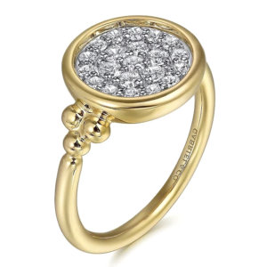 14K Pave Diamond Bujukan Bead Fashion Ring - Dallas TX | Mariloff Diamonds