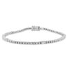 14K White Gold Baguette Diamond Station Tennis Bracelet - Dallas TX