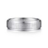14K Gold 6mm – Vertical Satin Finish Beveled Edge Men’s Wedding Band Gabriel 40