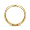 14K Gold 6mm – Vertical Satin Finish Beveled Edge Men’s Wedding Band Gabriel 47
