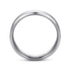 14K Gold 6mm – Vertical Satin Finish Beveled Edge Men’s Wedding Band Gabriel 43