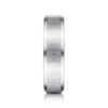 14K Gold 6mm – Vertical Satin Finish Beveled Edge Men’s Wedding Band Gabriel 42