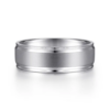 14K Two-Tone Gold 7mm – Satin Finish Men’s Wedding Band Gabriel 48