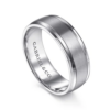 14K Two-Tone Gold 7mm – Satin Finish Men’s Wedding Band Gabriel 49