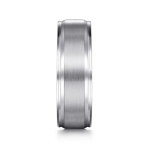 14K Two-Tone Gold 7mm – Satin Finish Men’s Wedding Band Gabriel 25