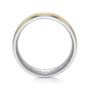 14K Two-Tone Gold 7mm – Satin Finish Men’s Wedding Band Gabriel 42