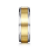 14K Two-Tone Gold 7mm – Satin Finish Men’s Wedding Band Gabriel 43