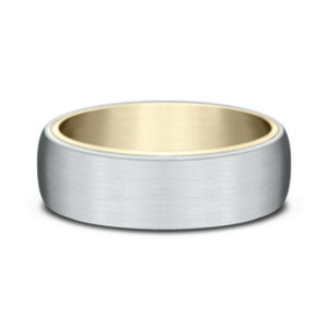 14K Two-Tone Gold 6.5mm - Sleeved Men's Wedding Band