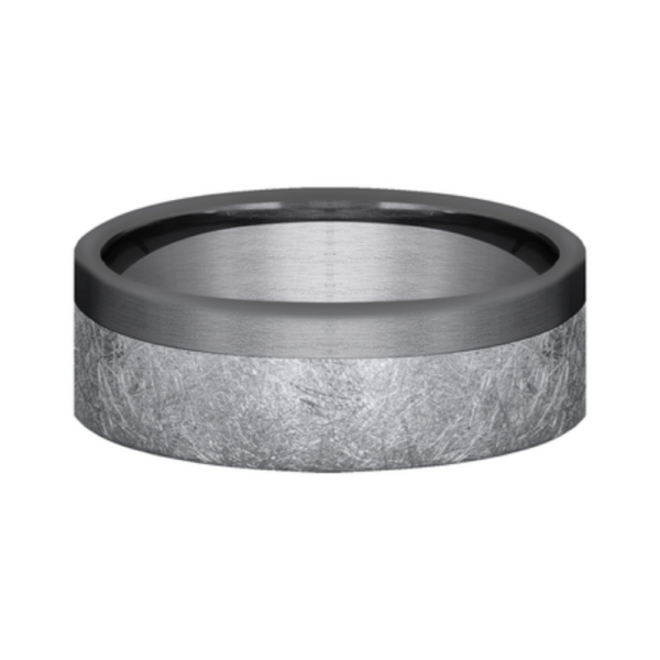 Tantalum 7mm - Swirl Off-Center Men's Wedding Band