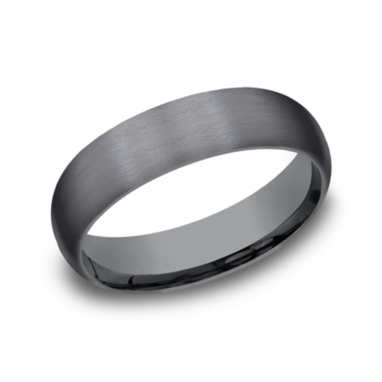 Tantalum 6mm – Satin Rounded Men’s Wedding Band Benchmark 6