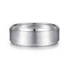 14K Gold 8mm – Satin Finish Beveled Edges Men’s Wedding Band Gabriel 40