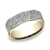 14K Gold and Tantalum 7.5mm – Stripe Men’s Wedding Band Ammara Stone 47