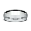 14K Gold 6.5mm – Satin Center Cut Men’s Wedding Band Benchmark 28