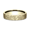 14K Gold 5mm – Fractured Rock Pattern Men’s Wedding Band Benchmark 28