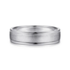 14K Gold 6mm – Sandblast Finish Polished Edges Men’s Wedding Band Gabriel 44