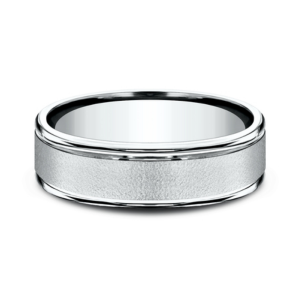 14K Gold 6.5mm - Wire Brush Men's Wedding Band
