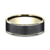 14K Gold and Tantalum 7.5mm – Wire Brush Men’s Wedding Band Ammara Stone 51