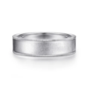 14K Gold 6mm – Sandblast Finish Milgrain Edges Men’s Wedding Band Gabriel 43