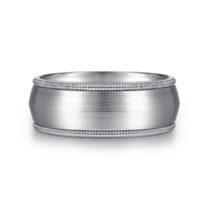 14K Two-Tone Gold 8mm – Satin Finish Men’s Wedding Band Gabriel 22