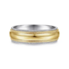 14K Two-Tone Gold 6mm – Double-Milgrain Men’s Wedding Band Gabriel 51